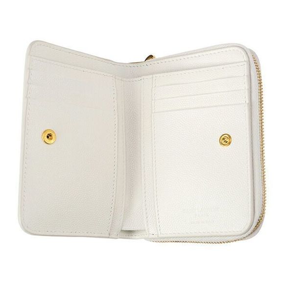 Saint Laurent Bifold Compact Wallet White/multi - Picture 4 of 9